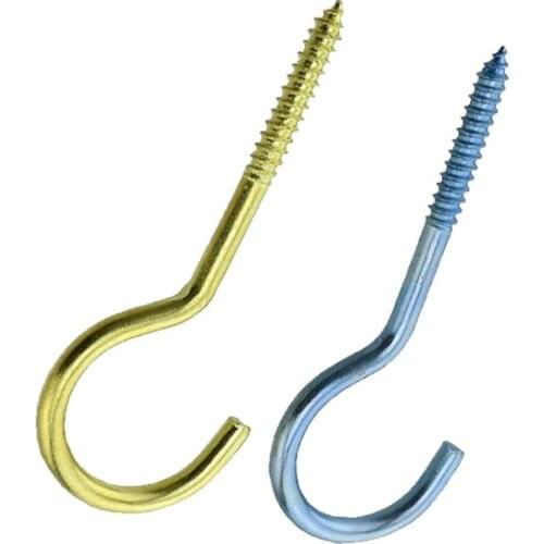 Screw-In Hooks nuts eyebolts C Cup Hook Self tapping screws point light hook Thumb screw open Light hooks D1.99-6.45mm