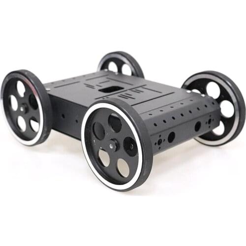 4WD Smart Car Chassis with Aluminum Alloy Shell 4pcs DC 12V Motors, 95mm Metal Wheel, High Loading Capacity DIY RC Toy