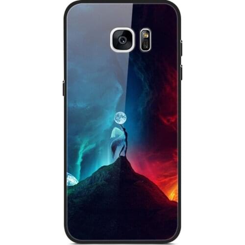 Glass Case For Samsung Galaxy S7 Edge Phone Case Phone Cover Phone Shell Back Bumper Series 3