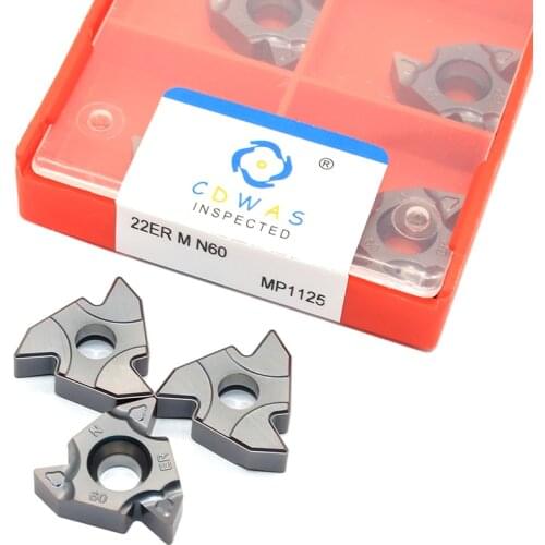 22ER M N60 MP1125 Thread Turning Tool High Quality Original Carbide Insert Threading Lathe Cutter Tools For Stainless Steel