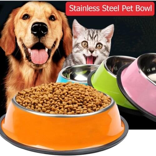 Pet Bowls Feeding Supplies Pet Feeding Supplies Dog Bowls Stainless Steel Food Bowls Cat Feeding