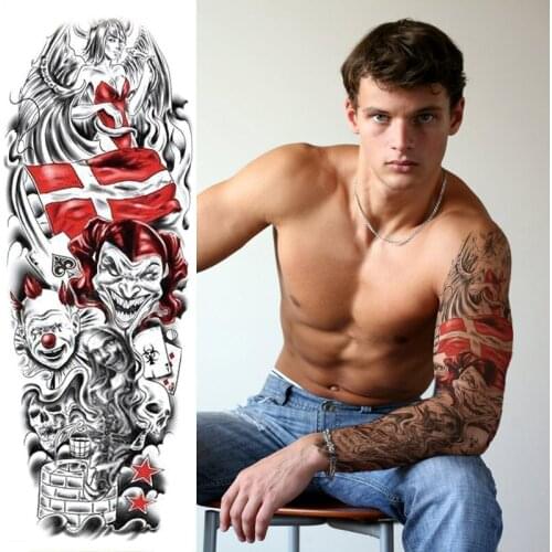 Waterproof Temporary Tattoo Sticker Snake Medusa Greek Mythology Roman Soldier Full Arm Fake Tatto Flash Tatoo for Men Women