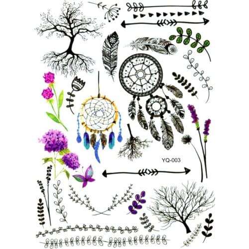 Hero Waterproof Temporary Tattoo Men beauty Flash Tattoos feather gold Tattoo stickers harajuku tatoo sleeve tatuagem falsa