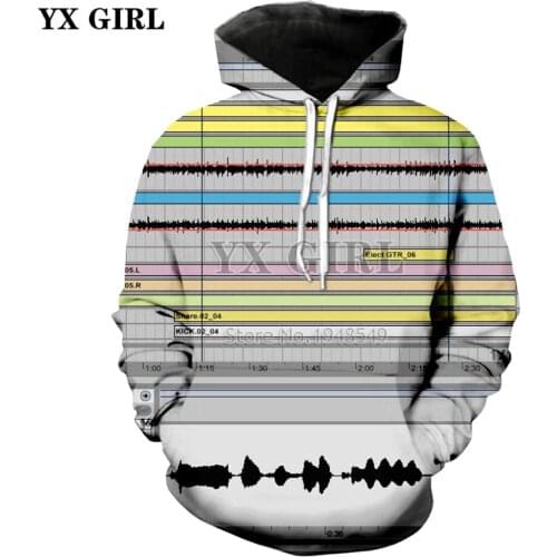 YX GIRL 2018 New Fashion Mens Hoodie ableton live 3D Print Hooded Sweatshirt Men/women Harajuku hoodies
