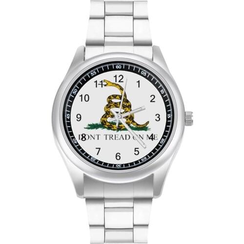 Flag Quartz Watch Design Retro Wrist Watch Steel Ladies Fishing Design Wristwatch