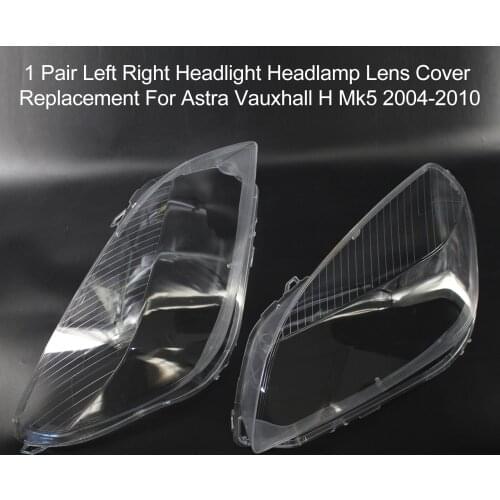 1 Pair Left Right Plastic Hyaline Lamp Cover Headlight Headlamp Lens Cover Replacement For Astra Vauxhall H Mk5 2004-2010