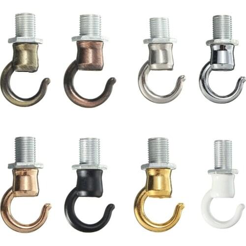 10pcs/lot Antique Vintage 10mm M10 Metal Ceiling Rose Light Chandelier Hook with Screw Fittings Lighting Accessories