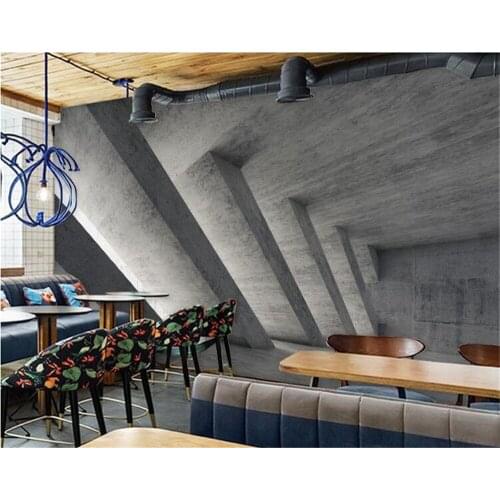 Beibehang Custom 3D cement brick wallpaper tooling murals gym bar decoration background wall clothing store studio 3d wallpaper