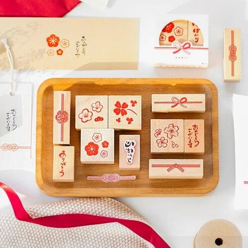 4SETS/12PCS praying Shrine series stamp DIY wooden rubber stamps for scrapbooking stationery scrapbooking standard stamp