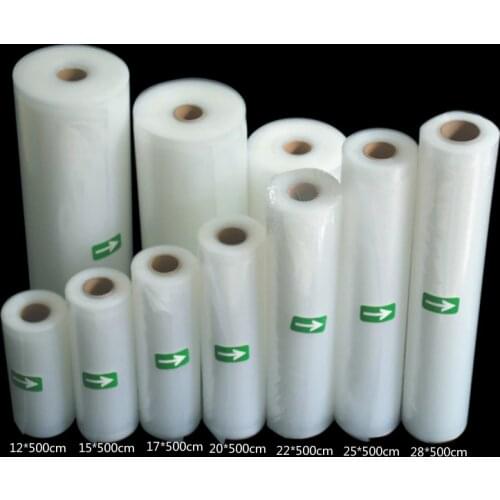 Kitchen Food Vacuum Bag Food Storage Bag Vacuum Sealer Bags 12+15+17+20+22+25+28+30+32*500cm 5 Rolls/Lot Keep Fresh vacuum bag