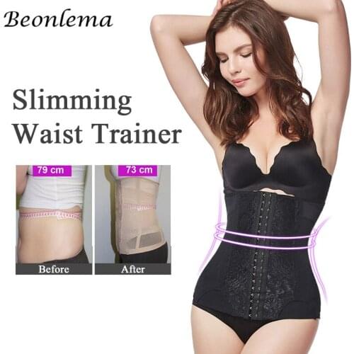 Beonlema Waist Trainer Tummy Modeling Straps Slimming Sheath Women Body Shapers Waist Cinchers Belt Plus Size Steel Bones Shaper