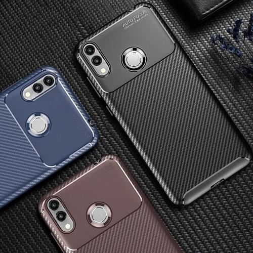 Carbon Fiber Cover For Huawei Honor 8C Case Luxury Soft TPU Slim Silicone Case for Honor 8C Back cover For Honor 8C Phone Case