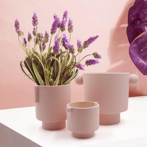 Nordic ins handmade frosted flower arrangement floral container artist home decoration succulent planting flower pot bonsai