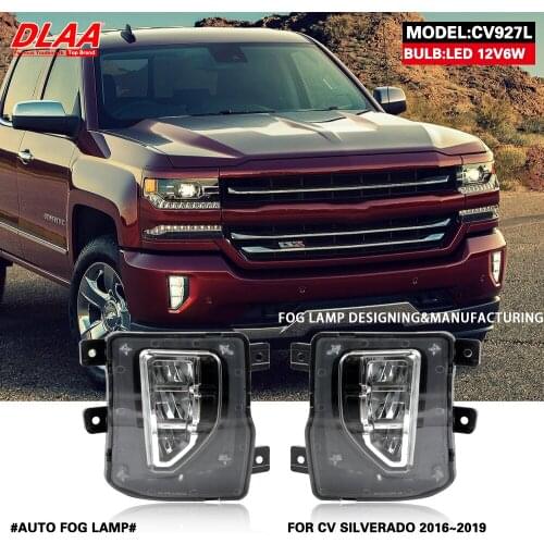 DLAA For Silverado 2016 2017 2018 2019 Front Fog Lights Car Styling Spot Light Fog Lamps With Switch - 1 Pair