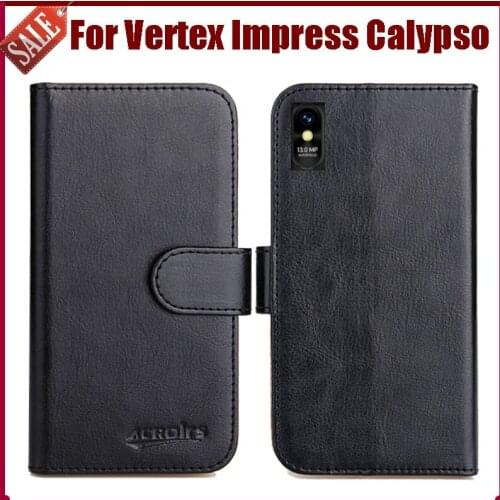 Hot Sale! Vertex Impress Calypso Case New Arrival 6 Colors High Quality Flip Leather Protective Cover Case Phone Bag