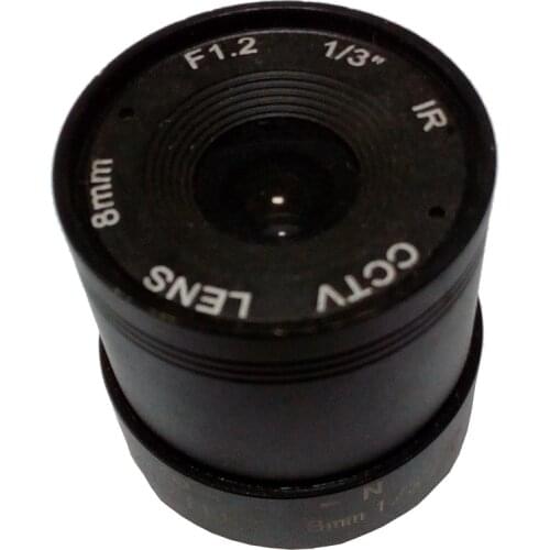 JIENUO CCTV Cammera Lens 8mm CS Lens for HD Security Cam F1.2 Image Format 1/3 Image Format Surveillance HD Cam 8mm Len