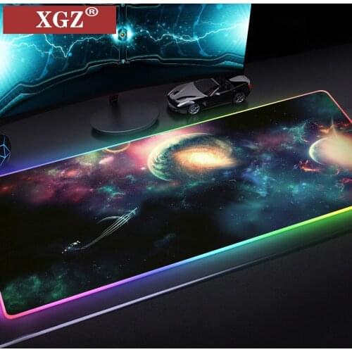 XGZ Fantasy Art Computer Game Player Mouse Pad Large Player RGB World Map Desk LED, Suitable for Peripheral Accessories desk