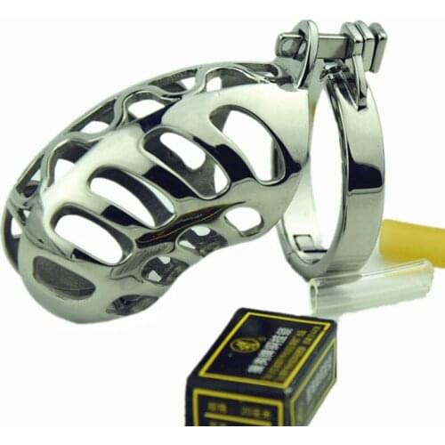 Male Penis Sleeve Lock Cock Cage Metal Chastity Device Cockring Adults Cbt Bdsm Sex Toys For Men Chastity Cage Erotic Tools