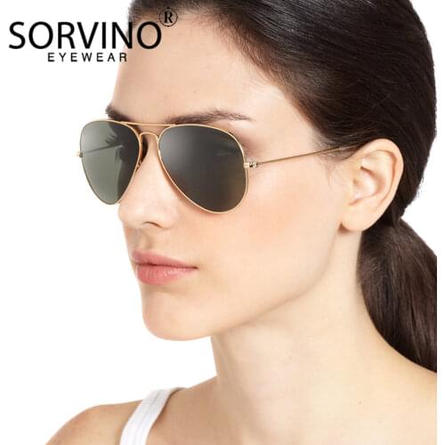 SORVINO Retro Pilot Photochromic Sunglasses Men Polarized Brand Designer 2020 90s Black Aviation UV Sun Glasses Big Shades SP252