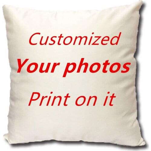 Customized pillow case Picture Print Pets home family wedding personal life photos customize gift Emulation silk cushion cover