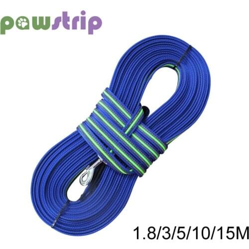 Pawstrip 5 Size Nylon Dog Leash For Pitbull Chihuahua Outdoor Tracking Training Dog Leash Lead 1.8M/3M/5M/10M/15M