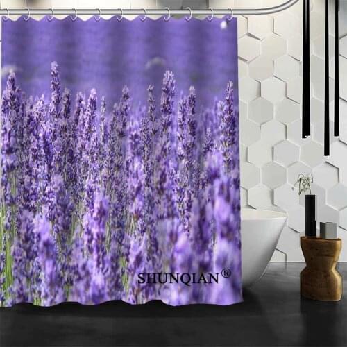 New Bathroom Curtains Lavender Shower Curtain Customized Shower Curtain Waterproof Polyester Fabric Curtain For Bathroom