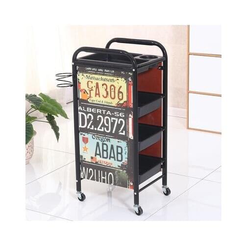 New vintage hairdressing cart beauty cart barbershop hot dyeing tool car barbershop barrow barrow