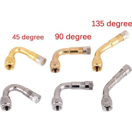 New 1pc Motorcycle Car Truck Bicycle Scooter Air Tyre Extension Valve 45 /90/135 Degree Brass Air Tyre Extension Valve