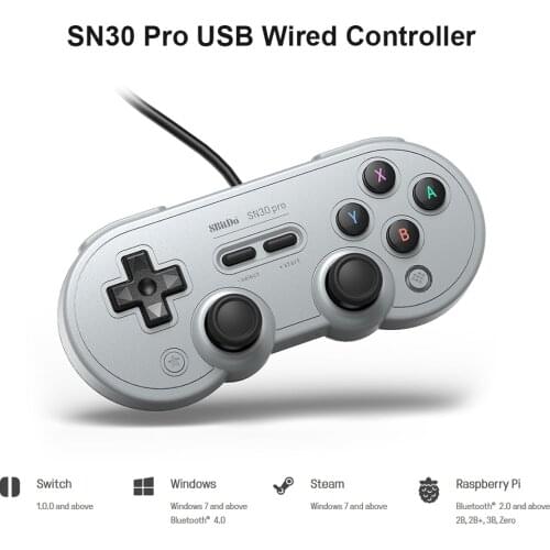 New Wireless Bluetooth Controller Remote Gaming 8Bitdo SN30 Pro USB Wired Gamepad Console Vibration Burst Joystick