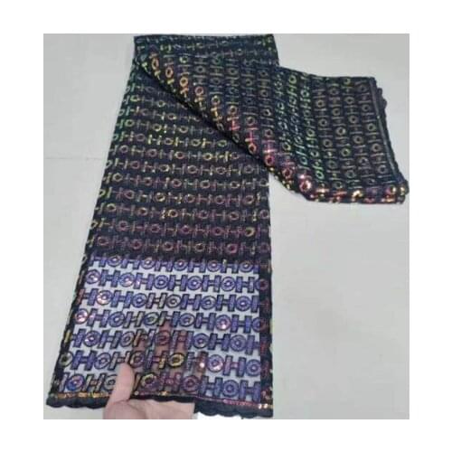 New Design African Organza Lace Fabric 2021 High Quality Sequins Mesh Lace Nigerian Tulle Net Lace For Evening Wedding Party