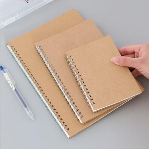 50 Sheets Of Kraft Paper Coil Grid Horizontal Line Sketch Sketch Diary Book Kraft Paper Notebook 2021 School Stationery