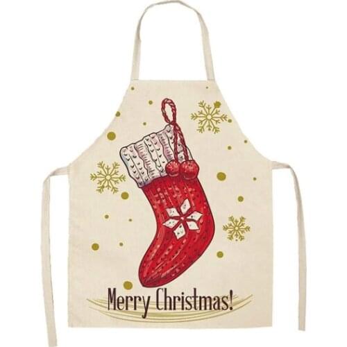 Christmas Apron Adult Kitchen Apron for Christmas Party Chef Cooking Restaurant K0AB