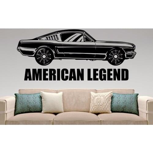 Removable Vinyl Wall Stickers Muscle Car Wall Decal Racing Stickers for Living Room Child Room Home Decor Wall Art Murals A775
