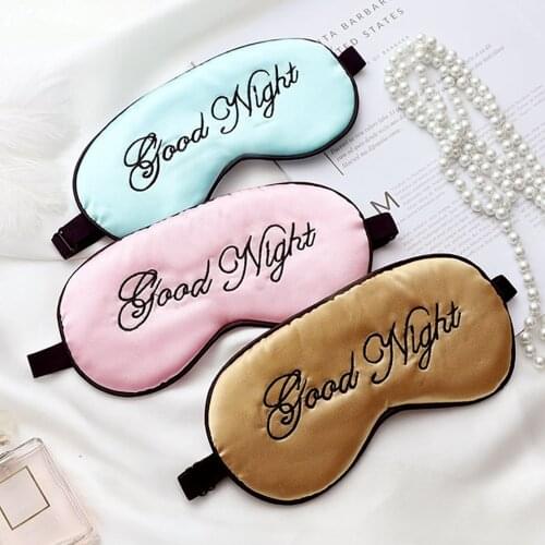 Sleeping Silk Eye Mask Cover Sleep Night Mask Band Blindfold Eye Silk Sort Bandage Patches For Girl Men Health Relax Nap Goggles