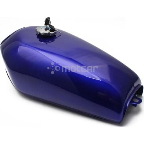 Dark Blue Metal 9L 2.4 Gal Motorcycle Fuel Oil Gas Tank Cafe Racer Vintage With Tap Universal For Honda CG125 CG125S CG250