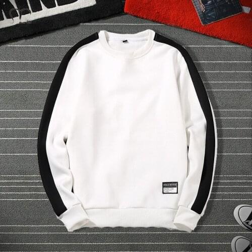 Men Hoodie Sweatshirts Hip Hop Streetwear Patchwork Round Neck Pullover Male Harajuku Autumn SpringFashion Coat Hoodies Mens 4XL