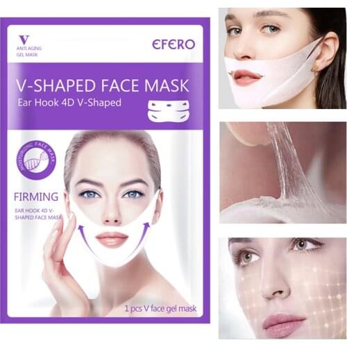 V Shape Lifting Face Mask Peel-off Slimming Chin Lift Up Face Masks V Shaper Anti-wrinkle Masks Hanging Ear Bandage Skin Care