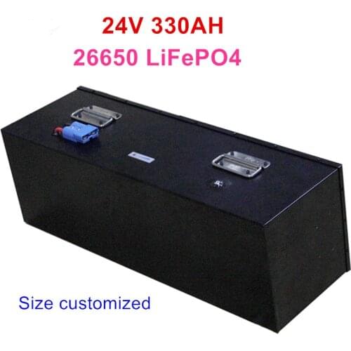 Waterproof 24V 330AH Golf Car 26650 LiFePO4 Battery for E tricycle motorcycle Yacht