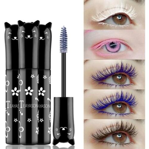 1PCS Mascara Eyelash Cute cover white pink blue purple black Thick Lengthening Long-wearing for cosplay & Festival & Party TSLM1