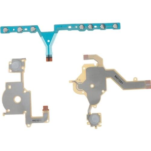 3pcs/set Left Right Buttons Button Flex Ribbon Cable Assembly Flex Cables Replacement Repair Parts Component for PSP 3000