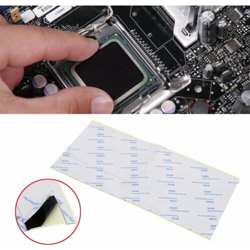48Pcs Square Double Sided Thermal Adhesive Tape for Heatsink Heat Sink 25*25mm C26