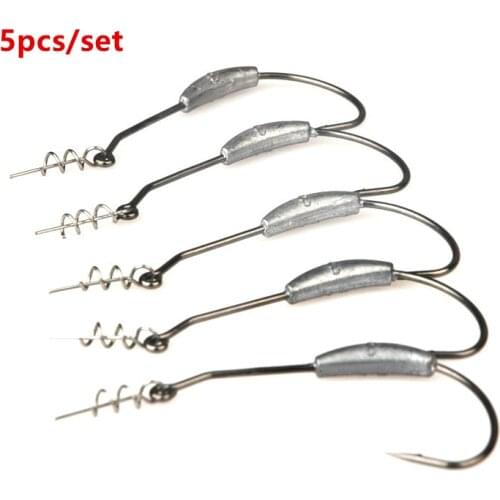 5 pieces/lot Lead Jig Head Fishing Hooks 2 g - 25 g Jig Fish Hook for Soft Fishing Bait of Carbon Steel Fishhooks
