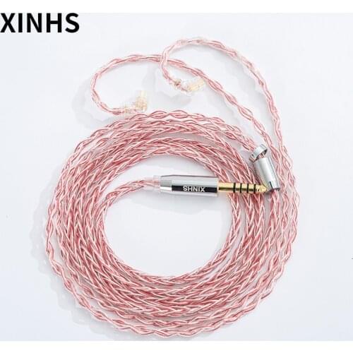 8 core Silver Plated Audio Headphone Wire 5N Silver Plated Copper HIFI Replacement Earphone Upgrade Cable