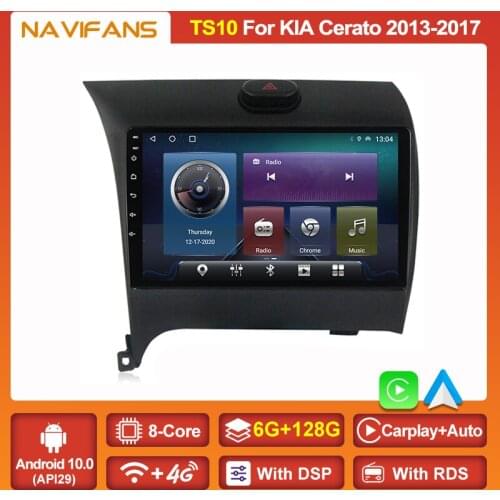 6G+128G Android 11 Carplay Auto Car Radio For Kia K3 Cerato Forte 2013-2017 Multimedia Video Player Navigation GPS 4G NET WiFi