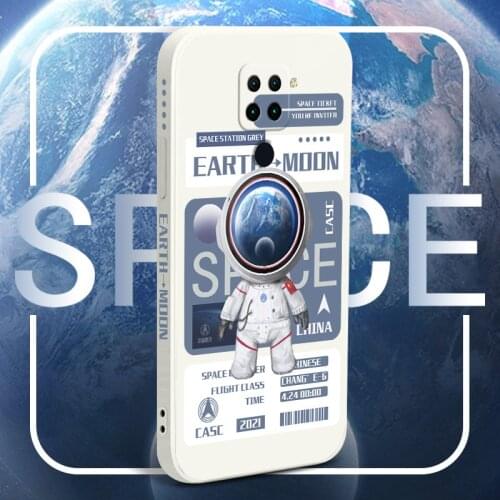 Traveling Astronaut Phone Case For Xiaomi Redmi Note 10 10s 10Pro 10ProMAX Pro Max Liquid Silicone Cover