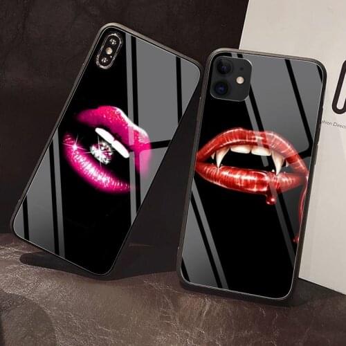 Bullet lip Phone Case Tempered Glass For iPhone 12 Pro Max Mini 11 Pro XR XS MAX 8 X 7 6S 6 Plus SE 2020 case