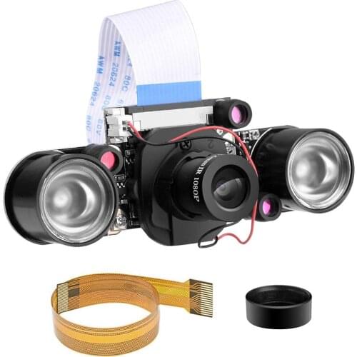 Raspberry pi infrared Camera Day & Night Vision IR-Cut video Camera 1080P OV5647 Sensor for RPi Pi 4 3 B B+ 2B 3A+ 2 1 Zero W