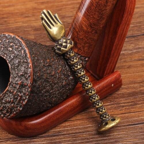 Creative Pipe Tool Retro Brass Bergamot Tobacco Pipe Tamper Carved Dragon Knife Pokers Tool Tobacco Smoking Accessories Cleaners