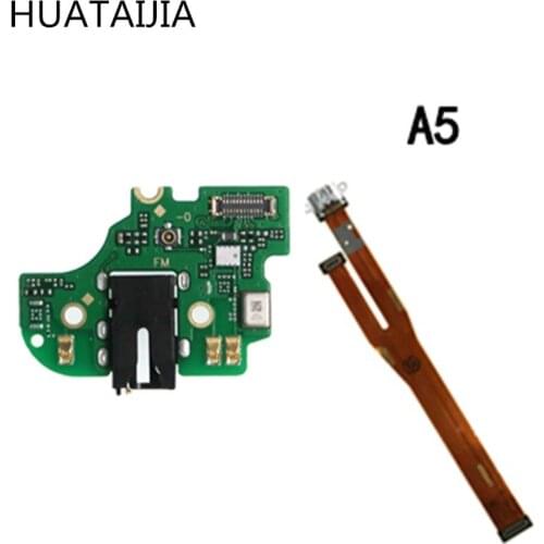 New Original For oppo A5 Charge cable tested Good oppo A5 Charging Flex Cable Microphone with oppo A5 earphone holder