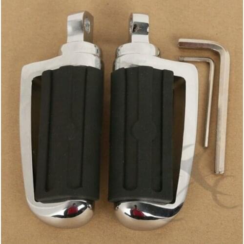 Motorcycle L&R Male Mount Footrests Front Footpegs Pedal For Harley Street Glide Road King Dyna XL 883 1200 04-13 08